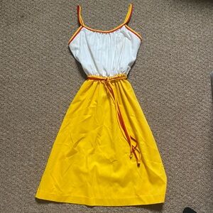 Vintage 1950’s Yellow and White Sundress